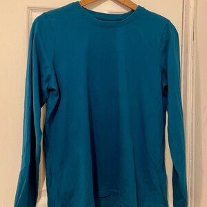 L.L. Bean 100% Cotton Long Sleeve Blue Shirt M